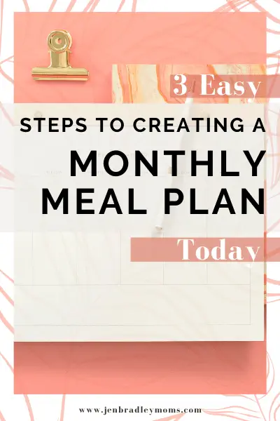 pin for monthly meal plan