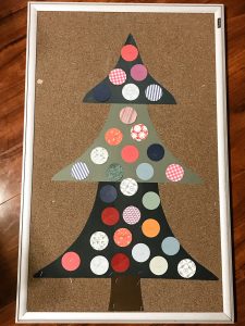 Our Christmas tree bulletin board is a fun homeschool tradition. 