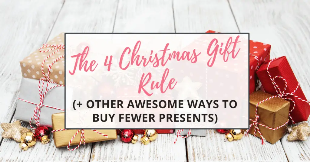 4 christmas gift rule: want, need, wear, read