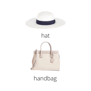 a hat and handbag are great wardrobe essentials