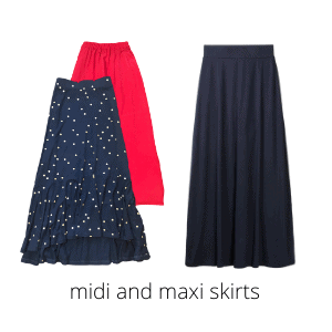midi and maxi skirts are so comfortable for summer dressing