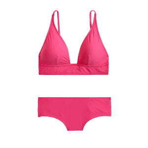 one of my favorite two-piece swimsuits for moms, this pink one is a stunner!