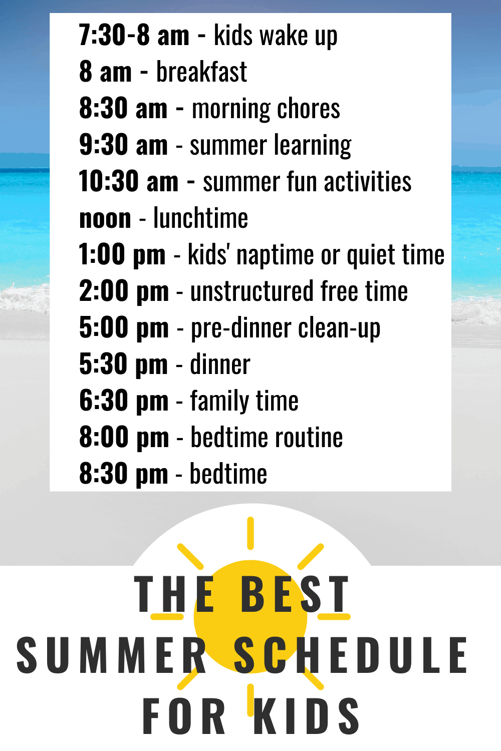 How to Create the Best Summer Schedule for Kids