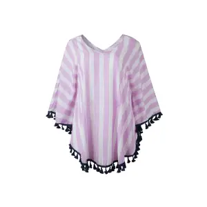 the poncho style coordinates well with most swimsuits for moms