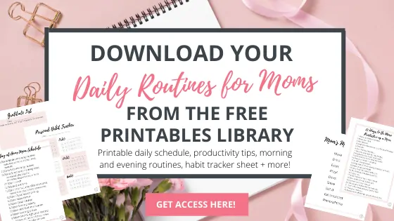 daily routines for moms printables