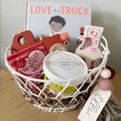 Valentine gift basket for kids