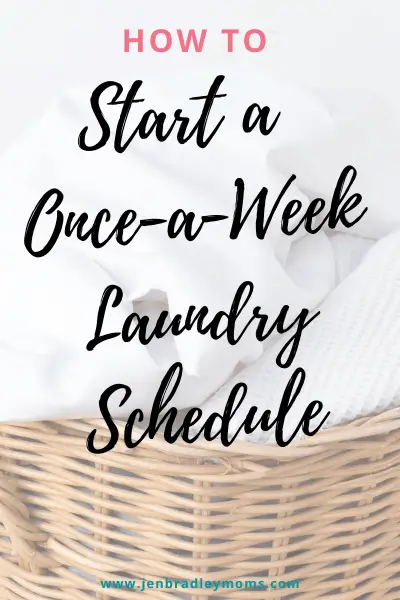 once a week laundry schedule pin