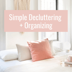 decluttering and organizing