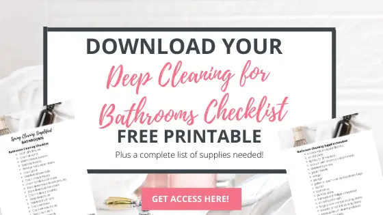 deep cleaning bathroom free checklist