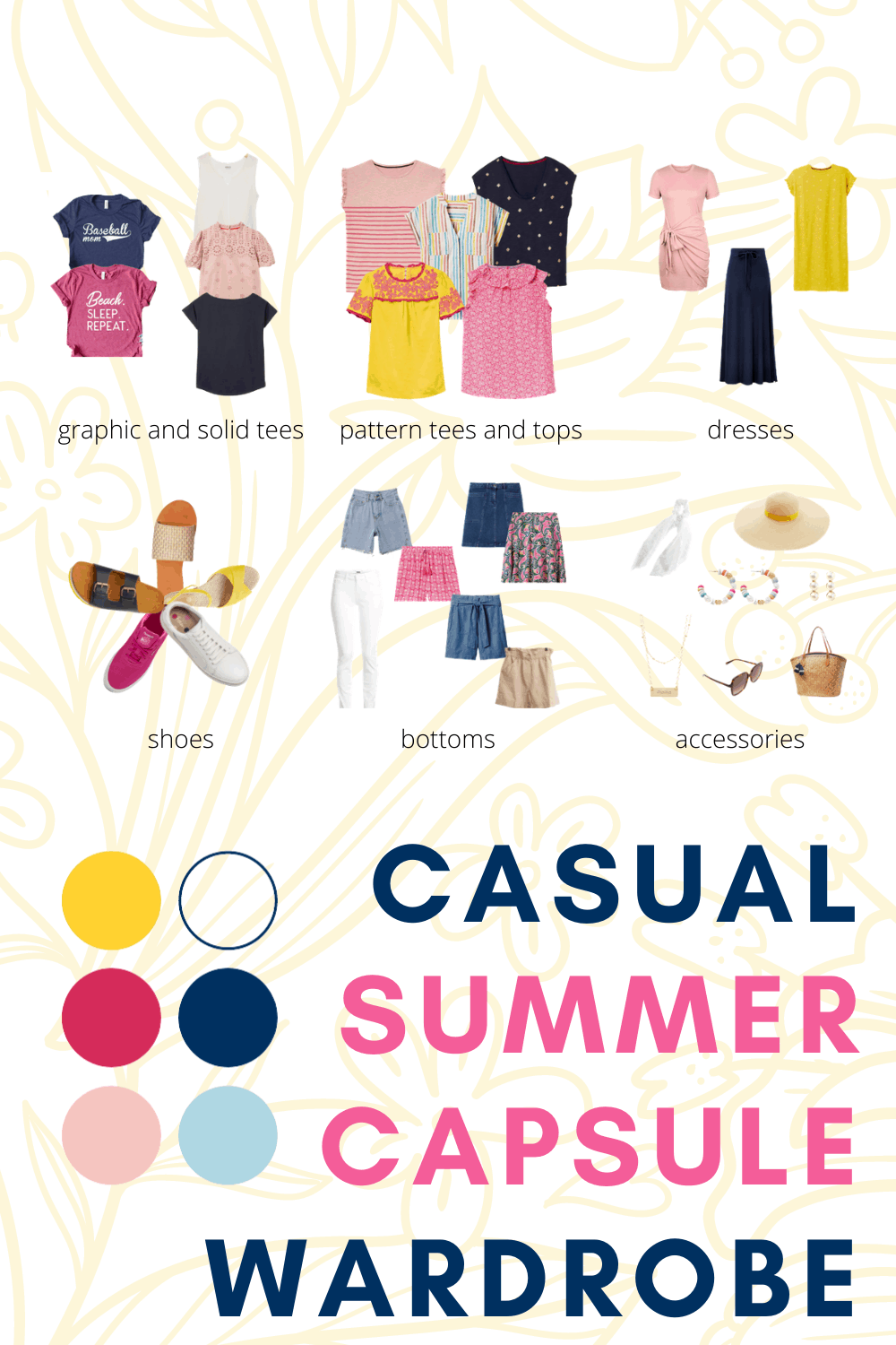 31 Piece Bright and Comfy Summer Capsule Wardrobe for 2021