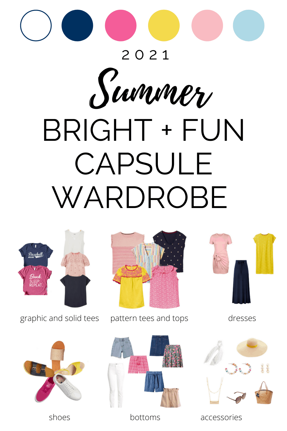 31 Piece Bright and Comfy Summer Capsule Wardrobe for 2021