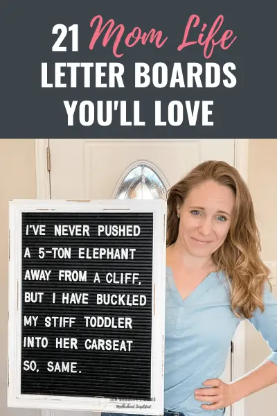 funny letter board quote for moms