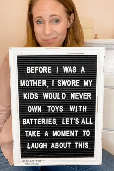motherhood funny letter board