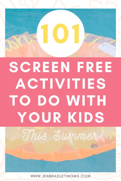 summertime screen-free activities