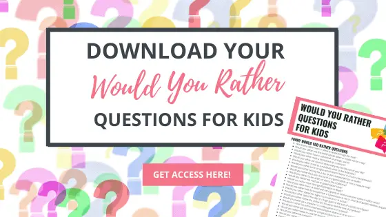 would you rather questions for kids free printable