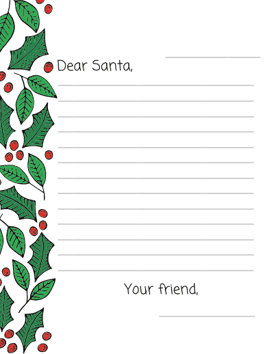 side holly letter to santa template printable