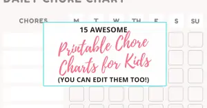 printable chore charts for kids