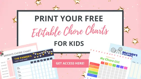 free editable chore charts for kids