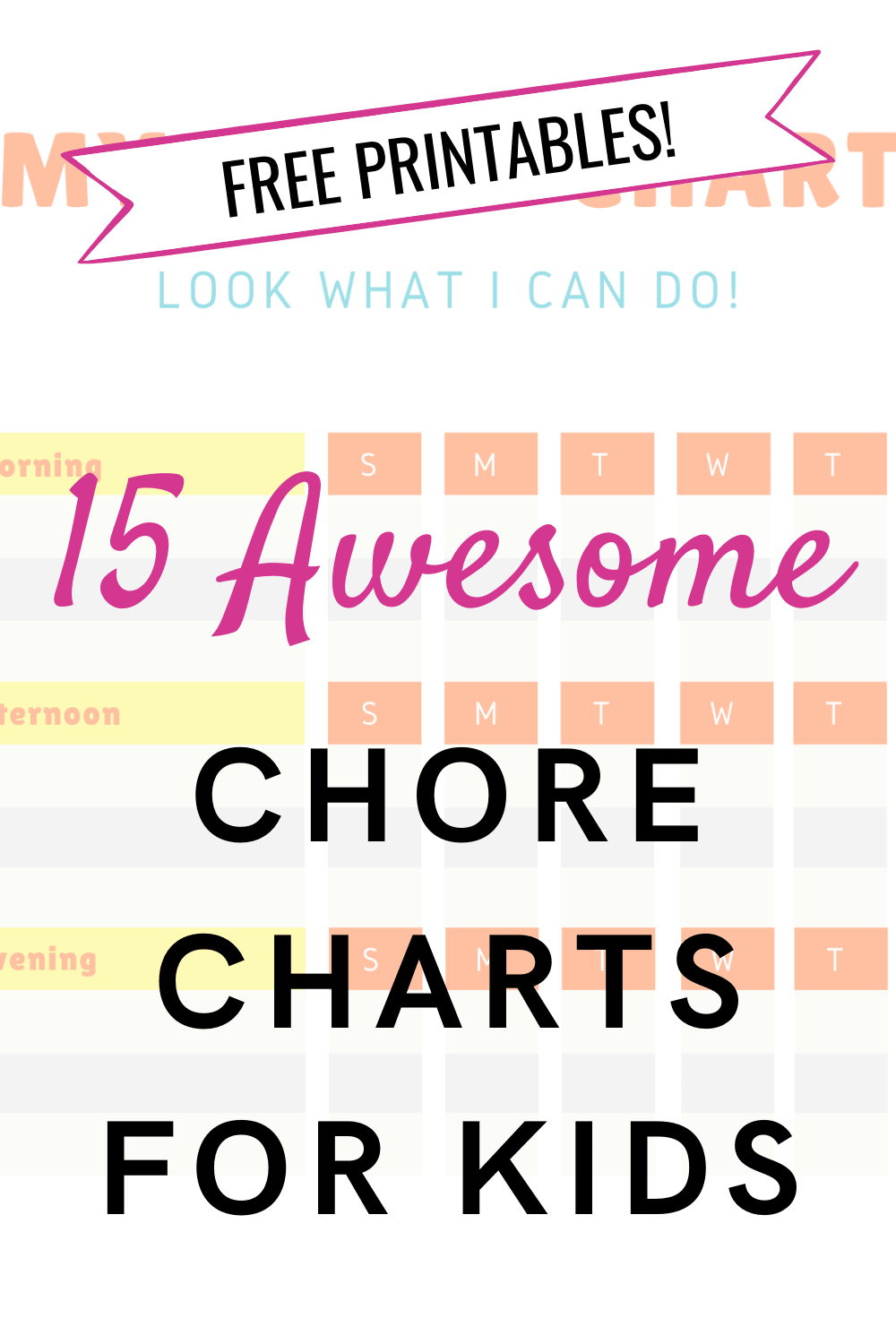 15 Awesome (and Free!) Printable Chore Charts for Kids