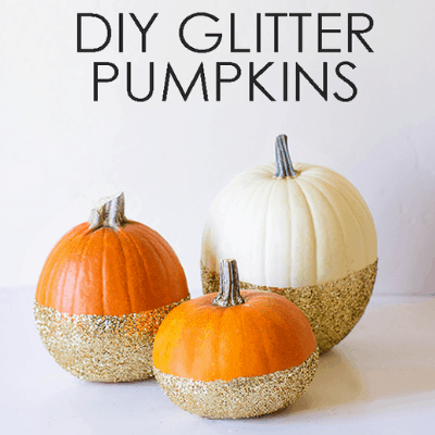no-carve glitter pumpkins