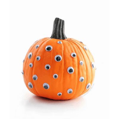 googly eye no-carve pumpkin idea