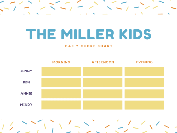free printable chore chart for 3 year old