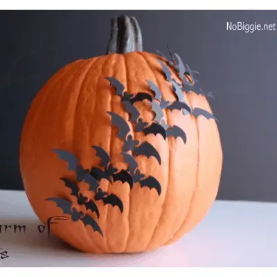 bats on a pumpkin