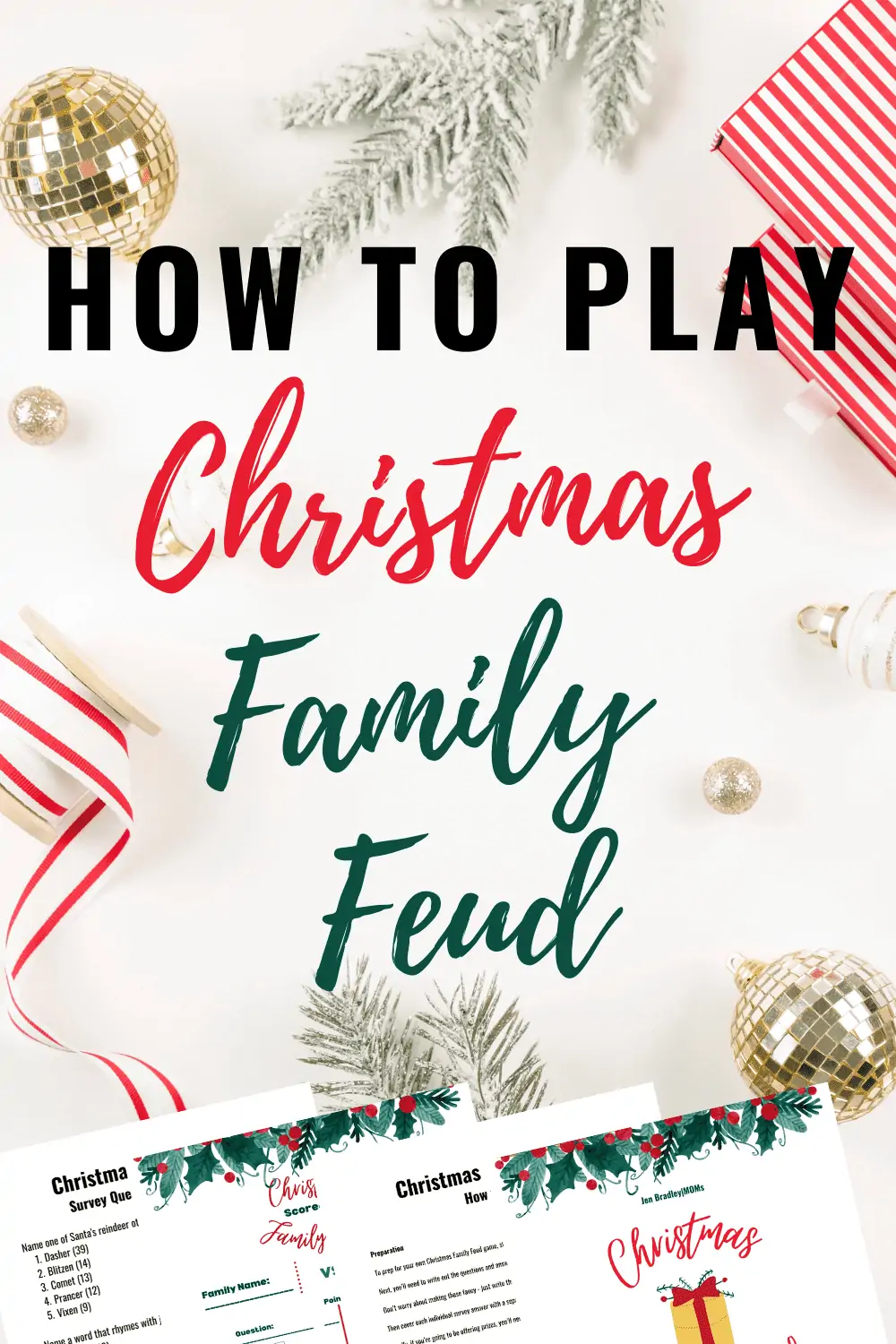 Fun Christmas Family Feud - How to Play and Free Printable!