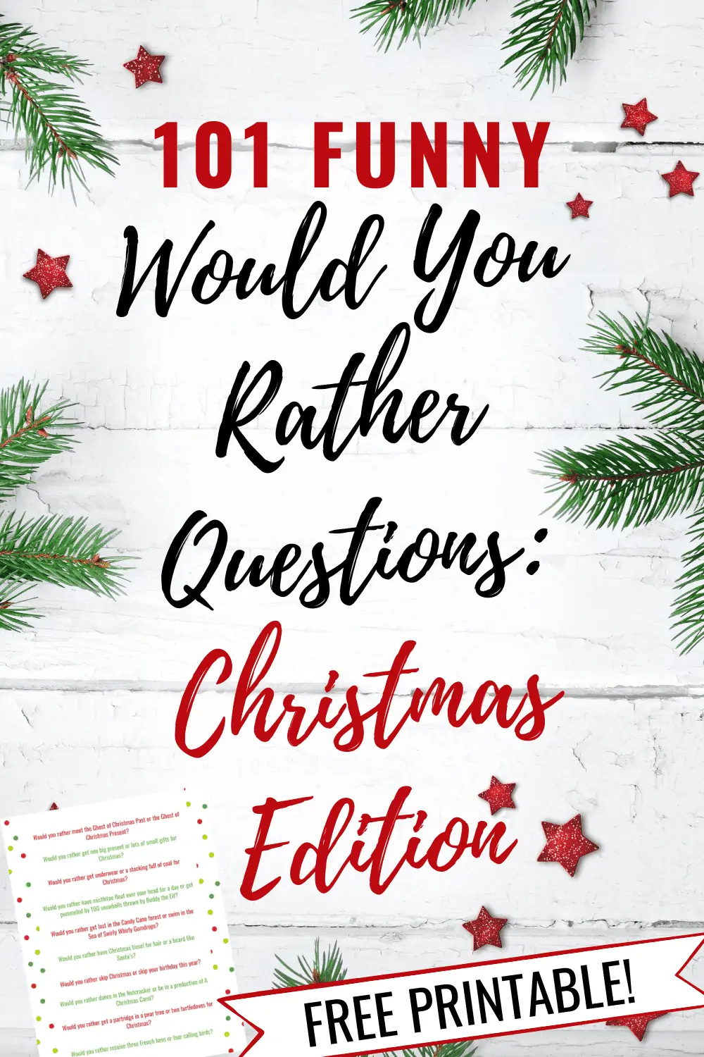 101 Funny Christmas Would You Rather Questions Your Family Will Love