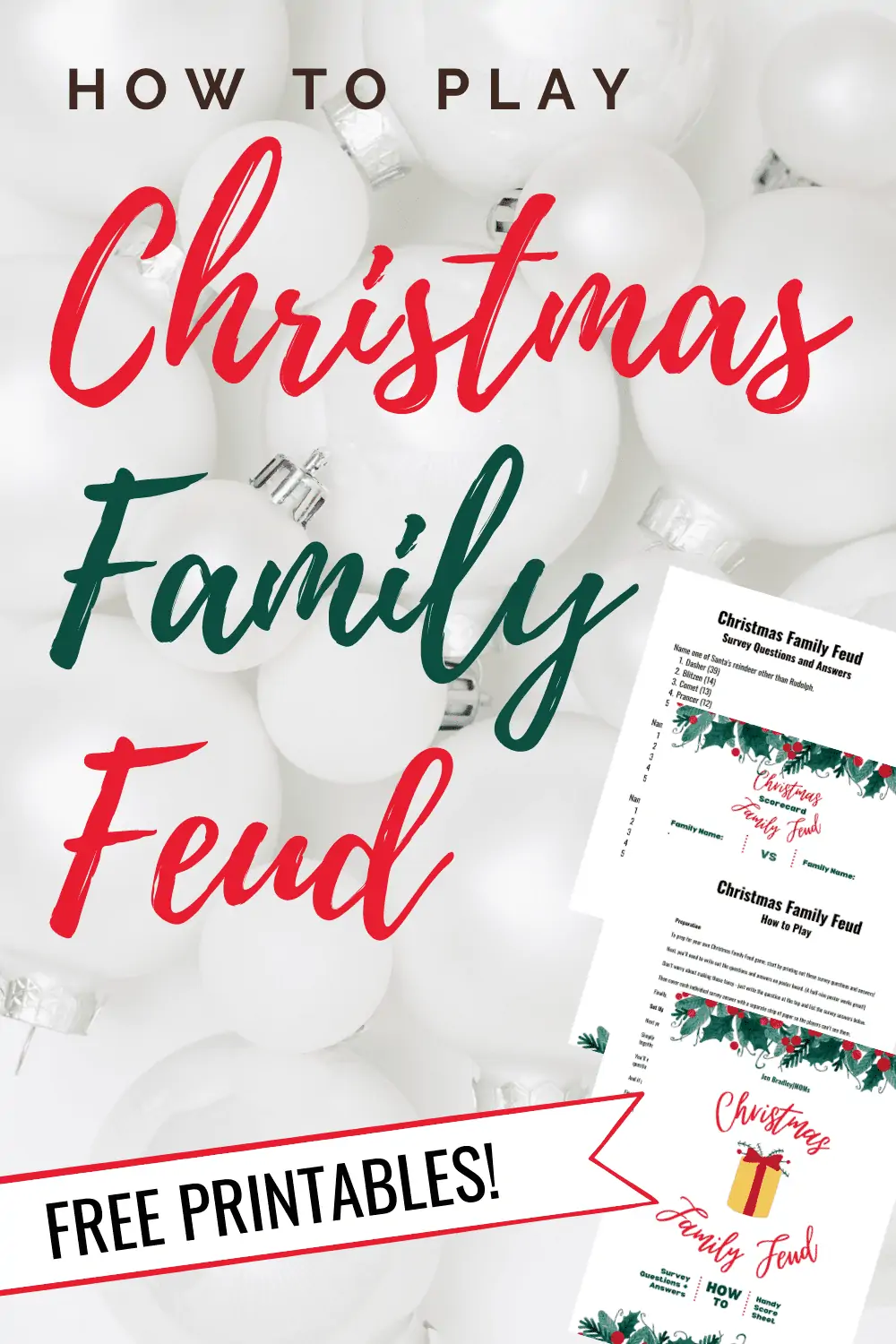 Fun Christmas Family Feud - How to Play and Free Printable!