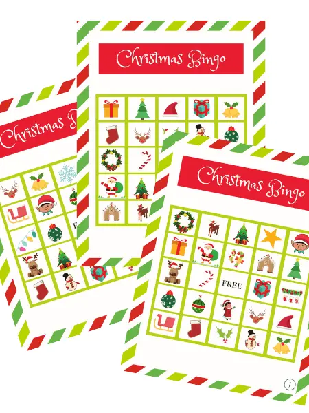 free printable Christmas bingo
