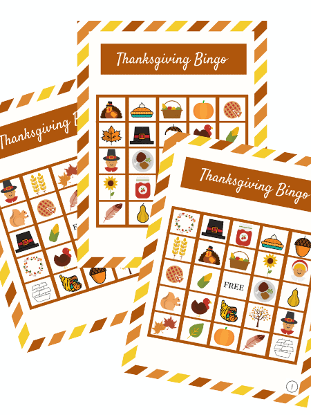 thanksgiving bingo card printables