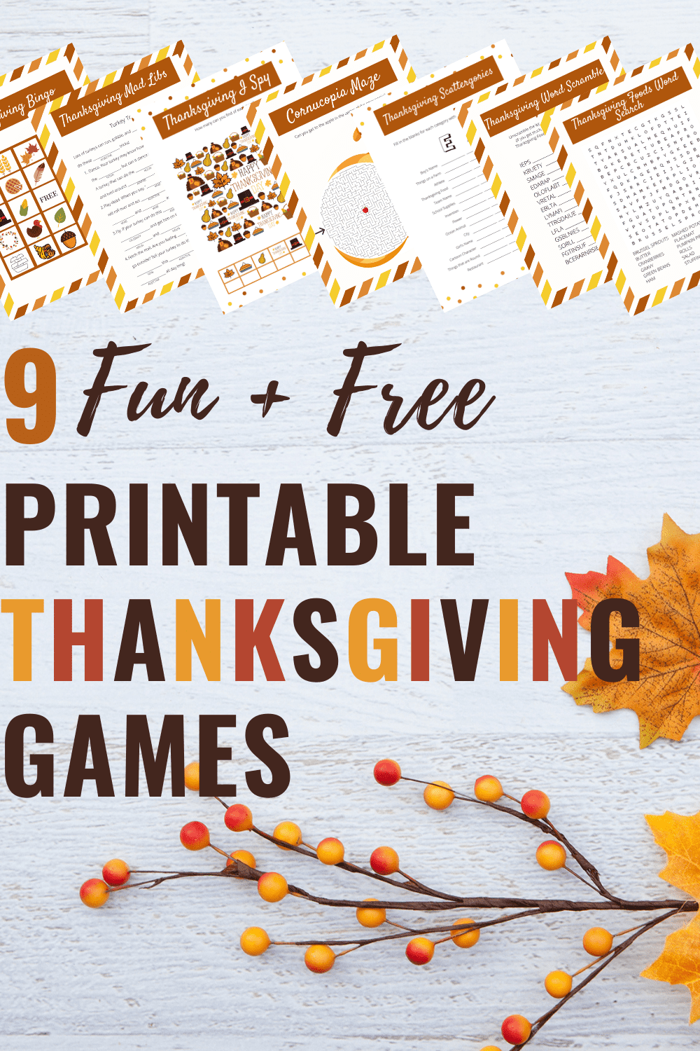 Free Thanksgiving Bingo Card Printables (+ 8 Free Thanksgiving Games!)