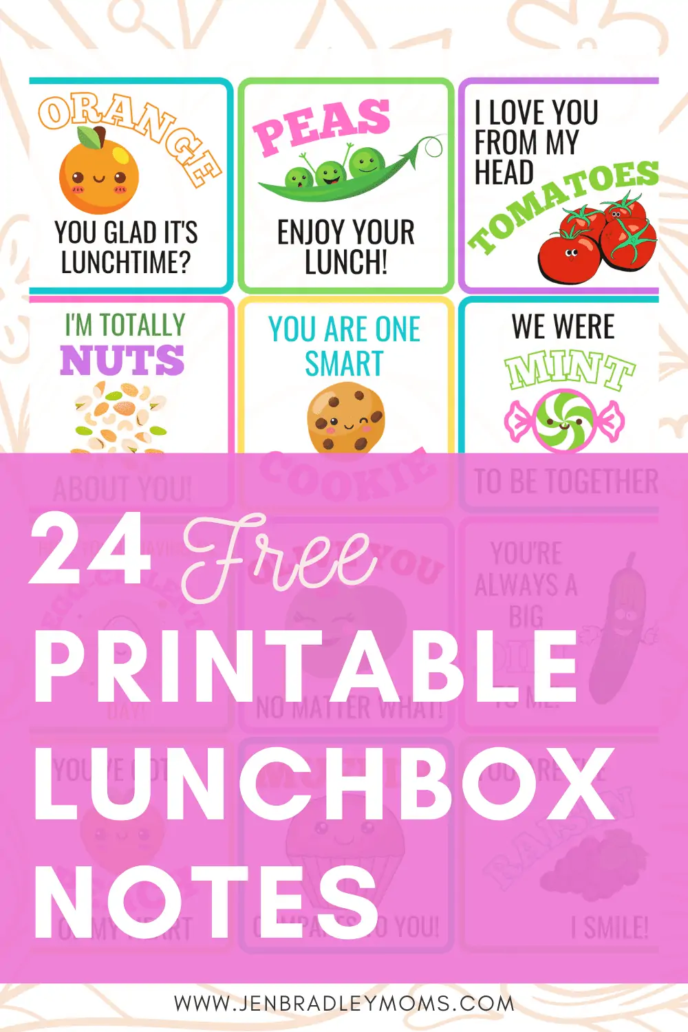 24 FREE Encouraging Lunchbox Notes for Your Kids