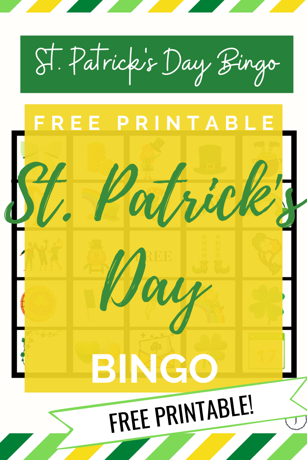 St. Patrick\'s Day Bingo Cards + 5 Free Printable Games