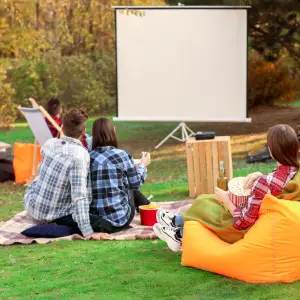 outdoor movie viewing