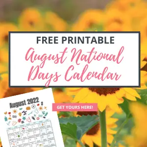 august national days calendar