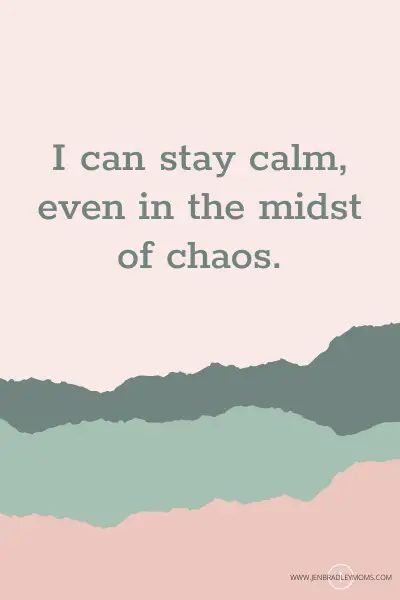calm in the midst of chaos