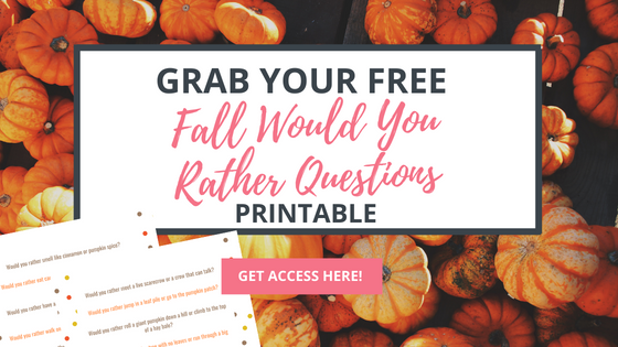fall would you rather questions for kids