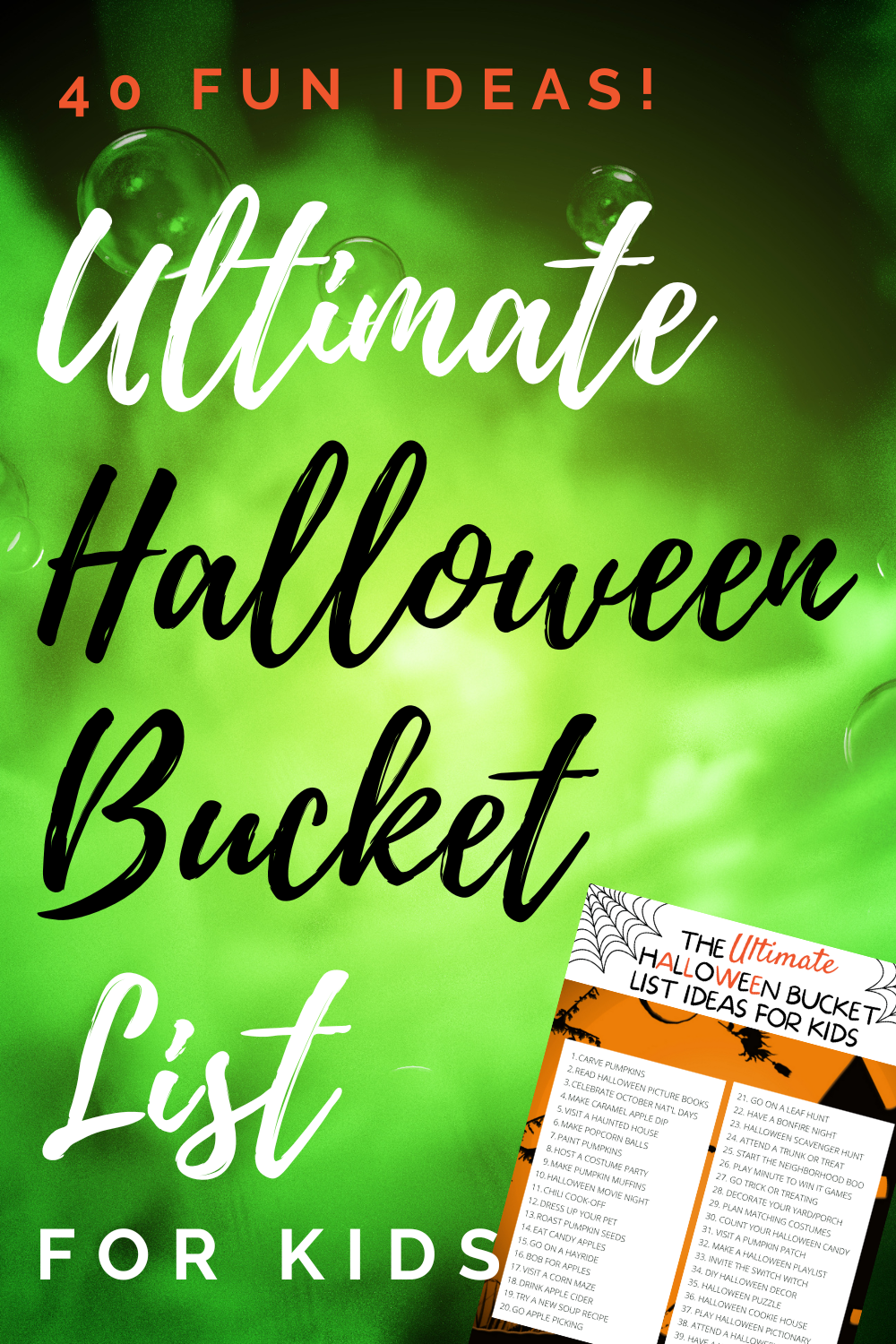 40 Awesome Halloween Bucket List Ideas to Do With Your Kids