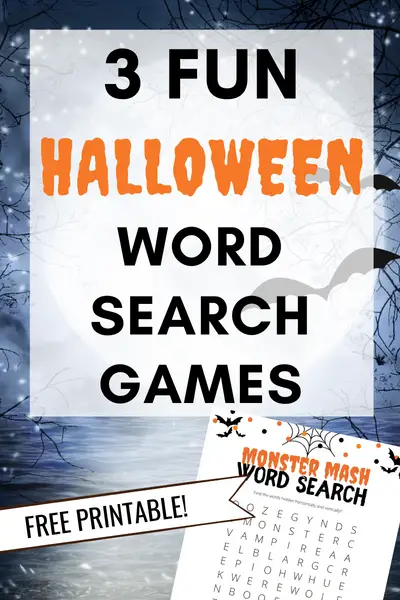 halloween word search pin