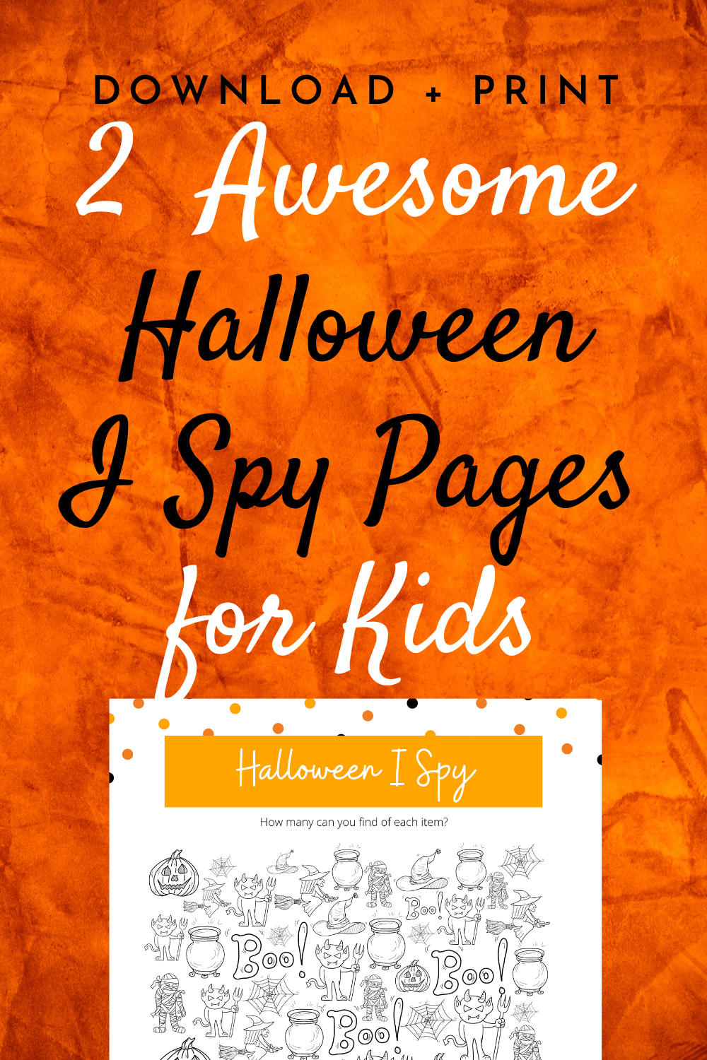 Halloween I Spy Games: 2 Fun and Free Printables for Kids