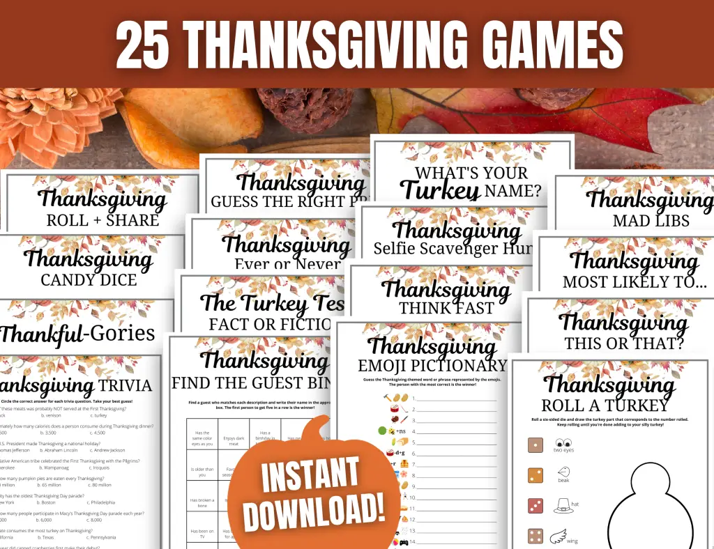 thanksgiving games bundle