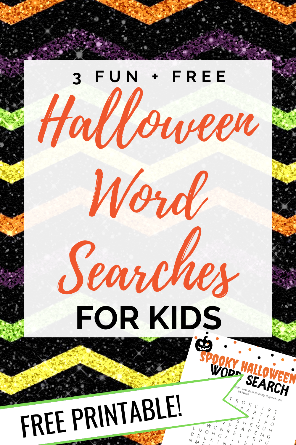 3 Fun and Free Halloween Word Search Puzzles for Kids