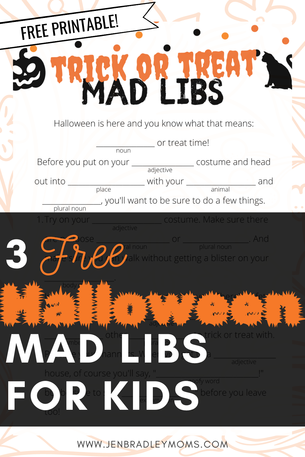 3 Fun Halloween Mad Libs Stories for Kids