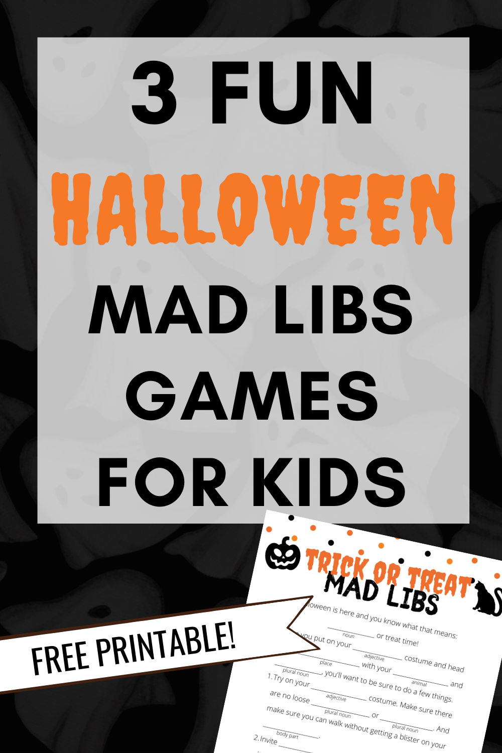 3 Fun Halloween Mad Libs Stories for Kids