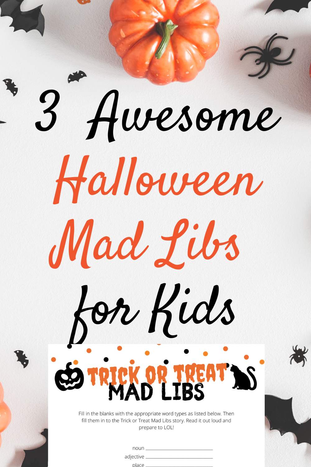3 Fun and Free Halloween Mad Libs Stories for Kids