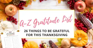 A to Z Gratitude List