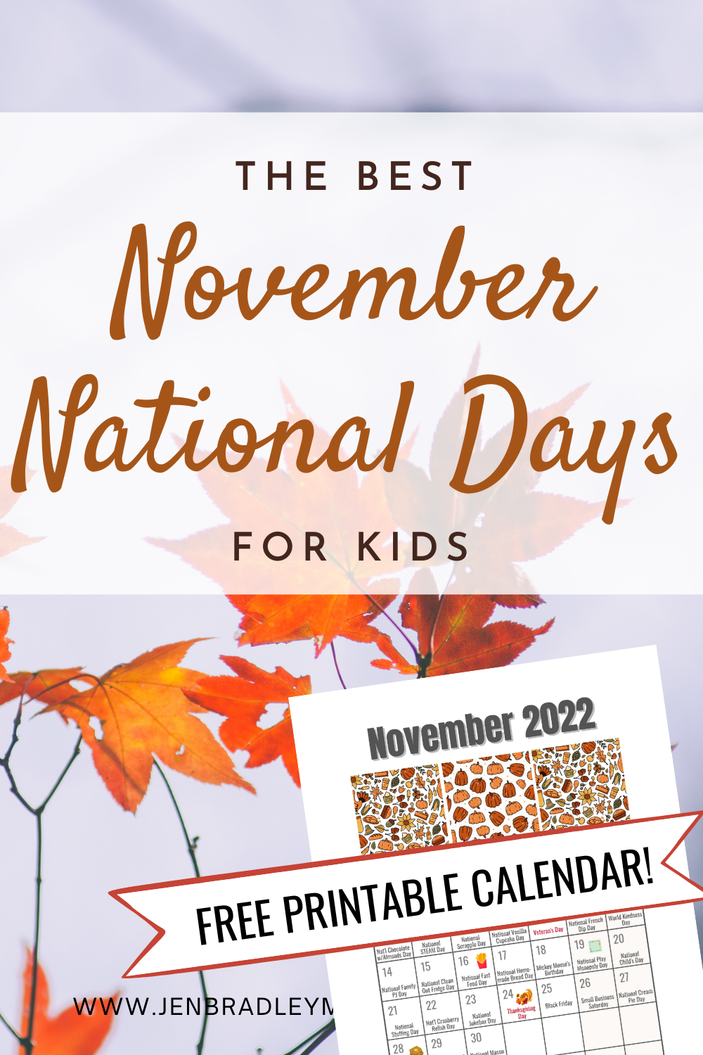 The Best November National Fun Days for Kids
