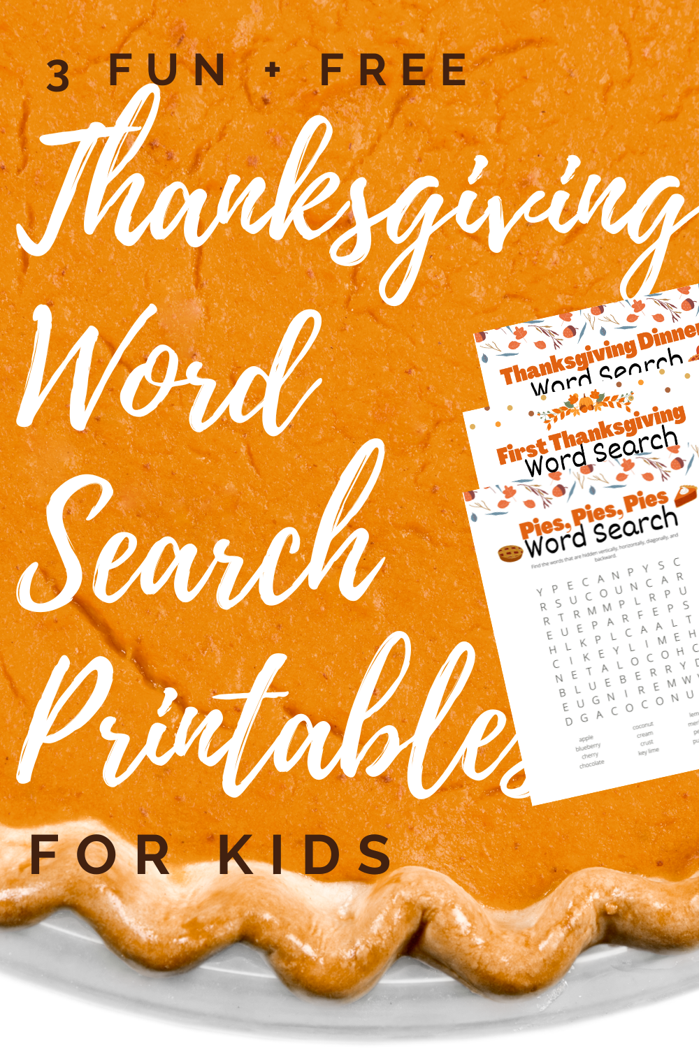 Thanksgiving Word Search Printables - 3 Fun and Free Puzzles for Kids